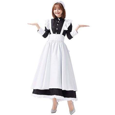 Maid Dress Uniform, Oktoberfest Costume, Farm Clothes, Maid Uniform, Blue Ball Gowns, Uniform Dress, Dress Halloween Costume, Maid Dress, Fancy Dresses Party