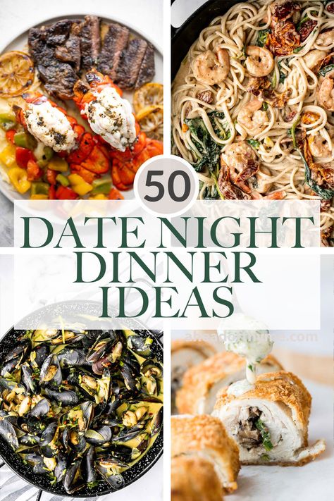 Fancy Dinner For Family, Fish Date Night Dinner, Dinners Men Love, Saturday Night Dinner Recipes, Date Dinners To Make, Fancy Homemade Dinner For Two, Romantic Dinner Food Ideas, Best Dinner Recipes For Guests, Gourmet Dinner Ideas For Two