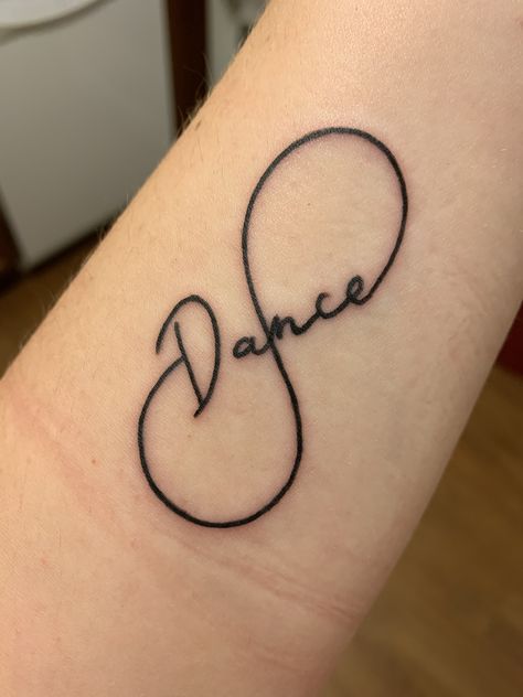 Born To Dance Tattoo, Dance Tatoos Ideas, Tattoo Dance Symbol, Small Dance Tattoo, Dance Inspired Tattoos, Dance Related Tattoos, Dancing Tattoo Ideas, Dance Tattoo Ideas, Dance Doodle