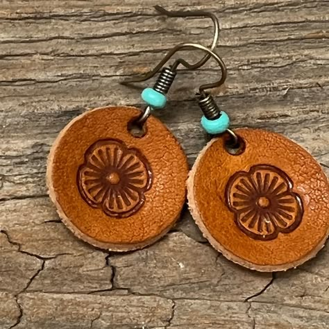 New Year , New You , Feeling Free Spirited, Deep Sundance Leather Is Hand Tooled, With Simulated Turquoise Bead . Lightweight Earrings. Great Gifts For Birthdays, Or An Occasion. These Are Handmade Here In The Foothills Of Nc , Made In The Usa . Follow Us On Instagram Riversistersleather Music Festival Birthday, Handmade Leather Jewelry, Favorite Friend, Red And Turquoise, Family Music, Boho Mandala, Dangle Earrings Boho, Festival Birthday, Boho Style Earrings