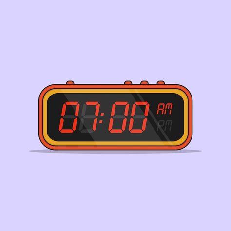 Vector digital alarm clock vector icon i... | Premium Vector #Freepik #vector Digital Clock Drawing, Alarm Background Wallpapers, Digital Clock, Clock Illustration, Alarm Clock Drawing, Digital Clock Illustration, Digital Alarm Clock Drawing, Clock Aesthetic, Alarm Clock Doodle