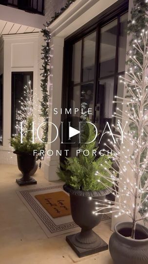 113K views · 7.6K reactions | Holiday front porch decor! ✨Comment SHOP and I’ll send the links to your DM inbox! These lit trees are currently on major sale and have a coupon that makes them an incredible deal!!! They look so magical at night, give off a ton of light, and are such a good bang for your buck. Mine fit perfectly inside a 10.5” pot opening (mine are old from Lowe’s). Also linked the faux cedar trees I used and a few more that are prime shipping and on Cyber Monday Deal! HOW TO SHOP: 1. Comment SHOP and a link with be sent to your IG messages. Note you will have to be following me and/or check your message requests to receive. 2. Click on the blue link in my profile to access my AMAZON STOREFRONT 3. Head to the link in my profile to SHOP MY LTK . . . . . . . #holidayfrontpor Holiday Front Porch Decor, Ig Messages, Holiday Front Porch, Simple Front Porch, Lit Trees, Front Porch Lighting, Christmas Entry, Warm White Fairy Lights, White Fairy Lights