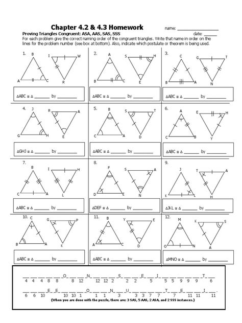 This is a lesson written by the blogger "Math Teacher Mambo" not by me. I just reformatted it to work for my students. It's a lesson about students can recognize SSS, SAS, ASA, and AAS congruence. Triangle Congruence, Descriptive Geometry, Congruent Triangles, Geometry Proofs, Geometry Lessons, Teaching Geometry, Triangle Worksheet, Geometry Triangles, Geometry High School