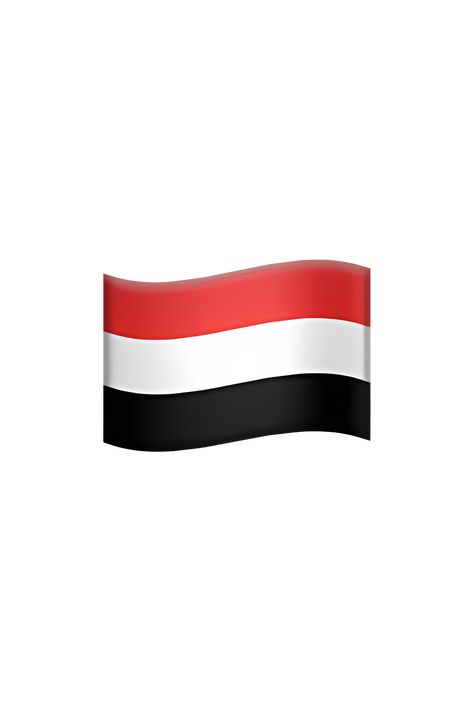 The emoji 🇾🇪 Flag: Yemen depicts a rectangular flag divided into three equal horizontal stripes. The top stripe is red, the middle stripe is white, and the bottom stripe is black. In the center of the white stripe, there is a red five-pointed star surrounded by a white circle. The flag has a ratio of 2:3. Yemen Flag, Flag Emoji, Apple Emojis, Chinese New Year Design, The Emoji, White Circle, Photo To Cartoon, The White Stripes, All About Animals