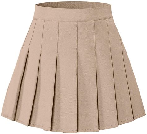 Beige Pleated Skirt, Skirt Pic, Womens Pleated Skirt, School Skirt, Skirt With Shorts, Tan Skirt, High Waisted Pleated Skirt, Skirt High Waist, A Line Shorts