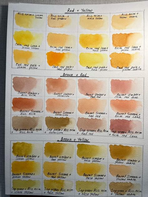 Watercolor Skin Tones, Watercolor Portrait Tutorial, Color Mixing Chart Acrylic, Color Mixing Guide, Mixing Paint Colors, Color Theory Art, Learn Watercolor Painting, Color Mixing Chart, Watercolor Workshop