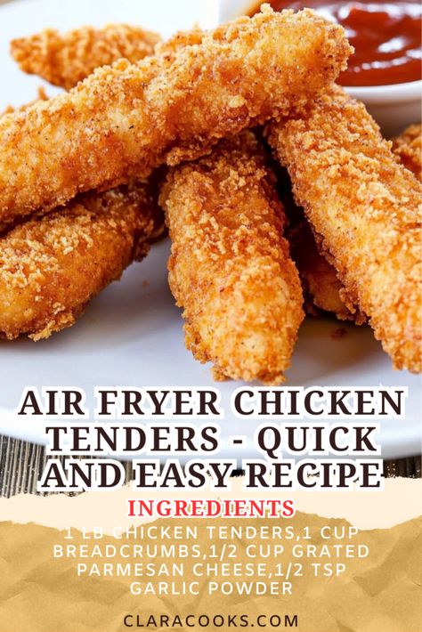 Air Fryer Chicken Tenders - Quick and Easy Recipe Easy Air Fryer Chicken Tenderloins, Chicken Strips Air Fryer Recipes, Home Made Chicken Tenders Air Fryer, Chicken Tender Air Fryer Recipes Healthy, Airfryer Chicken Tenderloins, Chicken Tenders In Air Fryer Recipes, Chicken Tenders In The Air Fryer, Air Fryer Chicken Tenders Healthy, Breaded Chicken Tenders Air Fryer