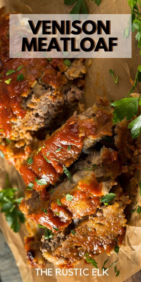 Venison And Ground Beef Meatloaf, Ground Venison And Pork Recipes, Smoked Venison Meatloaf, Deer Meatloaf Recipes, Deer Burger Meat Recipes, Recipes Using Ground Venison, What To Make With Ground Venison, Dinner Ideas With Deer Meat, Recipes For Ground Venison