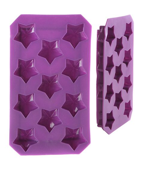 Look at this Stars Ice Cube Tray - Set of Four on #zulily today! Star Ice Cubes, Plastic Ice Cubes, Purple Goth, Kitchenware Design, Ice Star, Moose Toys, Ice Molds, Ice Cube Molds, Ice Cube Trays