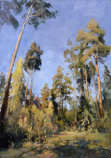 Russian Landscape, Landscape Art Painting, Forest Painting, Cool Landscapes, Plein Air Paintings, Traditional Paintings, Nature Paintings, Environmental Art, Oil Painting Landscape