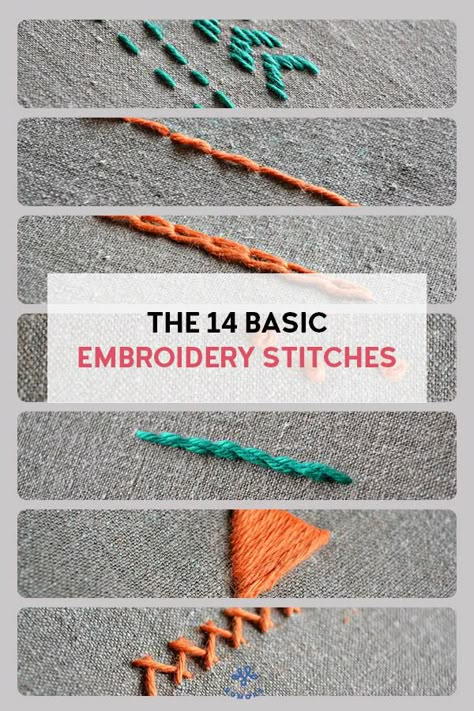 Learning Embroidery Tutorials, Hand Stitches Techniques, Modern Embroidery Sampler, How To Learn Embroidery Stitches, Embroidery Different Stitches, Embroidery Stiches Tutorial Step By Step How To Make, Different Kinds Of Embroidery Stitches, Learn Hand Embroidery Stitches, Learn Hand Embroidery