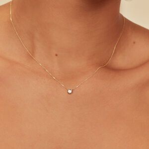 Diamond Neckless, Simplistic Aesthetic, White Gold Jewellery, Single Diamond Necklace, Minimalistic Necklace, Gold Necklace Diamond, Simple Gold Necklace, Gold Necklace Dainty, Floating Diamond Necklace