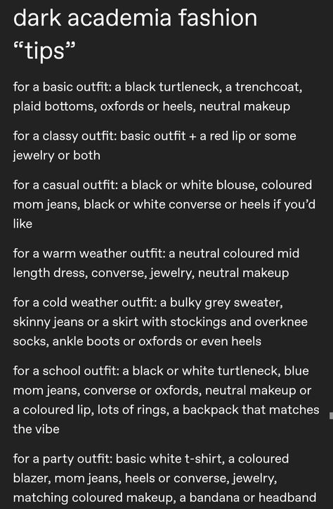 Feminine Academia Fashion, Minimalist Dark Acadamia, Dark Academia Fonts Google Docs, Society Names Ideas, Different Styles List, Study Aesthetic Clothes, Magical Academia Aesthetic, British Dark Academia, Dark Academia Piercings