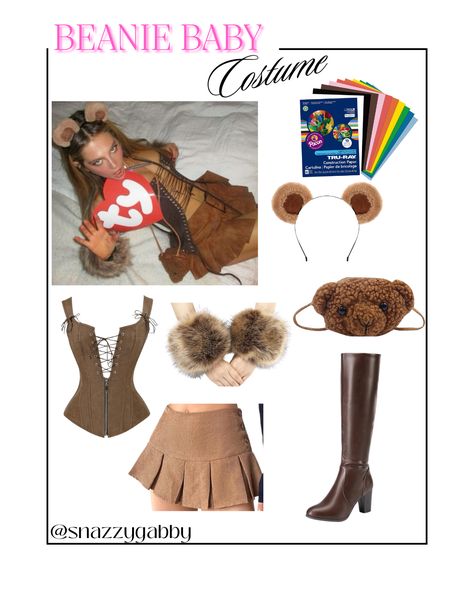 The hottest beanie baby Halloween costume recreation for this fall! #halloween #spooky #fall #costumes #halloweencostumes #diycostume #amazon #amazonfinds #dressup #bear Adult Beanie Baby Costume, Beanie Baby Halloween Costume Women, Beanie Babies Costume, Beanie Baby Halloween Costume, Beanie Baby Costume, Baby Bear Costume, Beanie Baby Costumes, Baby Halloween Costume, Beanie Bears