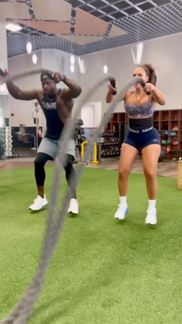 Leticia Gardner on Instagram: "When I say these ropes are No joke..whew!!!! The benefits of rope training include increased power, strength, flexibility, and endurance. The end result of consistent heavy ropes workouts is toned muscles and burned fat. Gym Workouts GShred.App Home Workouts TotalBody21.com" Cord Workout, Leticia Gardner, Toned Muscles, Rope Training, App Home, Home Workouts, Muscle Tone, I Said, Gym Workouts