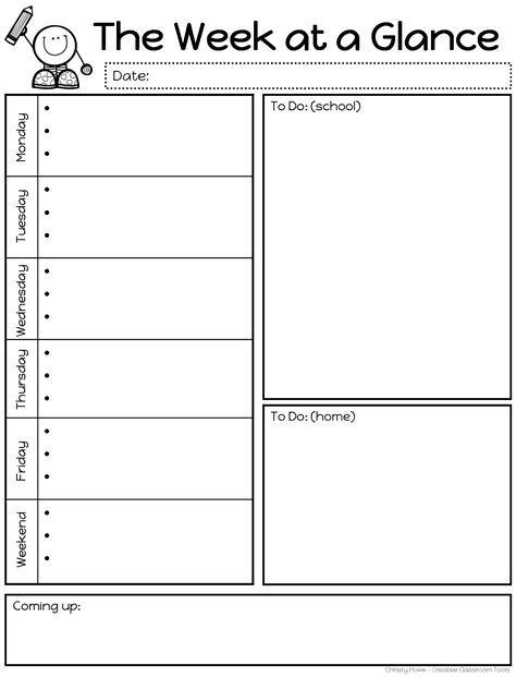 Getting Organized! freebie! Classroom Template, Week At A Glance, Class Organization, Classroom Tools, Teacher Binder, Homeschool Kindergarten, Class Management, Education Organization, Education Motivation