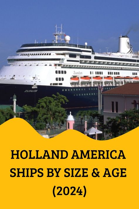 See a list of all of the Holland America Line cruise ships, ordered by year and by size. See how the ships compare and which to choose for your next cruise. Biggest Cruise Ship, Costa Cruises, P&o Cruises, Holland America Line, Msc Cruises, How To Book A Cruise, Camping Stuff, Panama Canal, Holland America