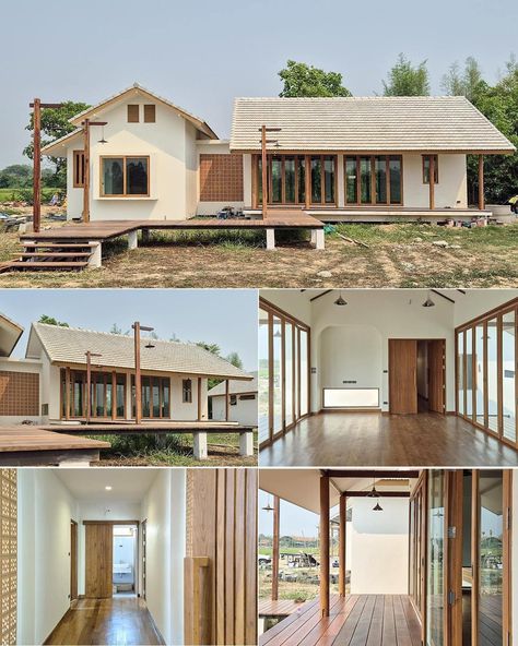 Muji House Design, Thai Houses, Thai House Design, Japandi House, Desain Pantry, Thai House, Small House Layout, Architect Design House, Minimal House Design