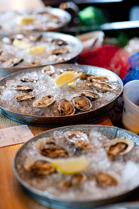 A parish is a county. According to co-owner Tobias Hogan, he and his business partner Ethan Powell called their Pearl District Cajun eatery The Parish (231 NW 11th Ave.)  - one of the best p... Weekend Ideas, Dining Etiquette, Raw Bars, Oyster Bar, Lemon Wedge, Food Cart, Bar Menu, Business Partner, Great Restaurants