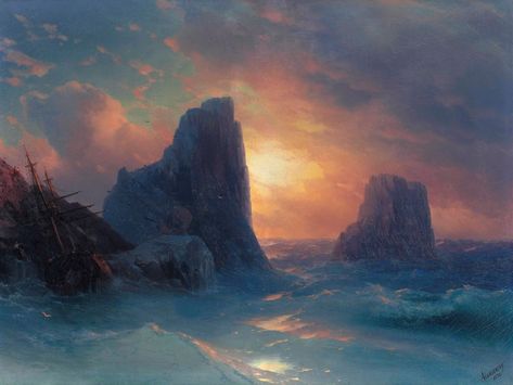 Ivan Aivazovsky (1817-1900) Ivan Konstantinovich Aivazovsky, Ivan Konstantinovich, Ivan Aivazovsky, Baroque Painting, Rennaissance Art, Color Script, Fancy Art, Muse Art, Online Quiz