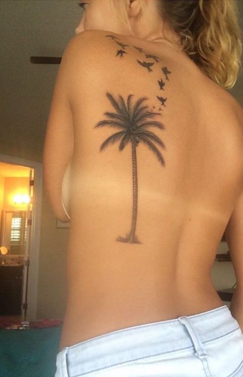 Tree Tattoo Ankle, Palm Tree Tattoo Ankle, Tree Tattoo Arm, Tree Tattoo Back, Tattoo Son, Tattoo Tree, Sparrow Tattoo, Tattoo Back, Palm Tattoos