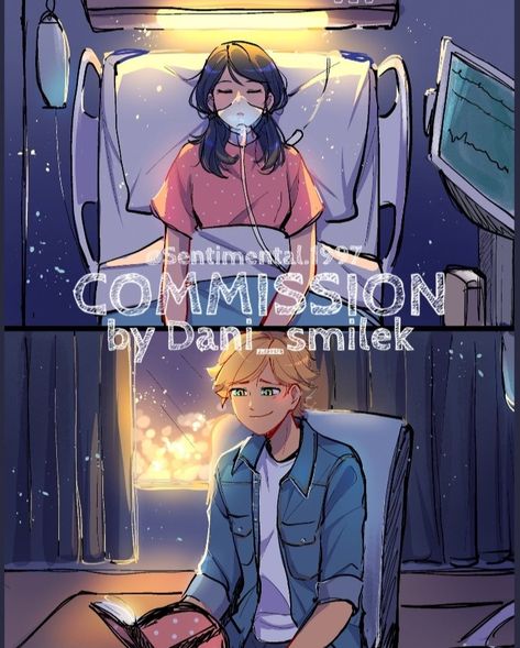 Mlb Fan Art, Mlb Comics, Marinette Et Adrien, Miraculous Ladybug Oc, Miraculous Wallpaper, Miraculous Ladybug Fanfiction, Ladybug Anime, Marinette And Adrien, Hospital Bed