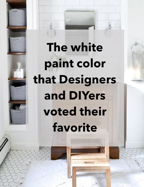 The top voted "favorite" white paint color for walls - interior designer/decorate professionals, DIYers and design curious followers all voted and the top choice was Benjamin Moore Chantilly Lace. Other favorites include Simply White, White Dove, Cloud Cover, Decorators White, China White, Steam, Oxford White, Sherwin Williams Alabaster, Snowbound, Pure White, Glidden Parchment White, Behr Ostrich. We have examples of rooms with the top choices and a trick on finding your perfect white. Cloud Cover Benjamin Moore, Oxford White Benjamin Moore, Favorite White Paint Colors, Benjamin Moore Chantilly Lace, Chantilly Lace Benjamin Moore, Decorators White, White Sherwin Williams, Pure White Sherwin Williams, White Interior Paint