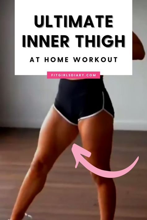 Thigh Exercises For Women, Inner Thigh Exercises, Thigh Toning Exercises, Outer Thigh Workout, Tone Inner Thighs, Reduce Thigh Fat, 12 Minute Workout, Exercise To Reduce Thighs, Leg Workout At Home