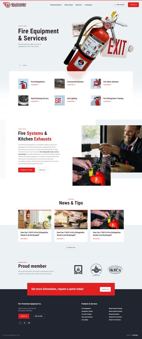 Company Profile Website Design, Company Profile Website, Api Website Design, Security Website Design Inspiration, Fire Infographic, Fire Safety Logo Design Ideas, Fire Extinguisher Label, Profile Website, Corporate Website Design