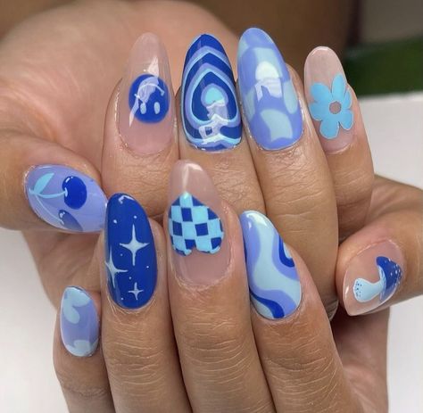 lauren.blackheart Colorful Nail Designs, Feeling Blue, Dream Nails, Fire Nails, Simple Nails, Little Things, Nail Inspo, Nails Inspiration, Pretty Nails