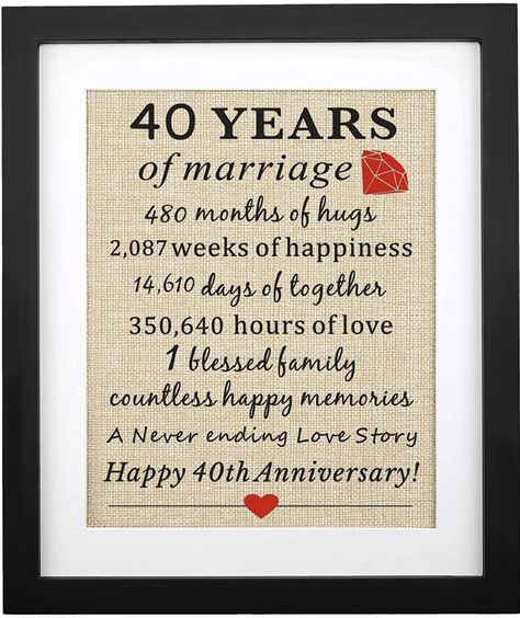 40th Anniversary Quotes, Happy 45th Anniversary, 40 Years Anniversary, 40th Anniversary Decorations, Ruby Anniversary Gifts, Happy 40th Anniversary, 40th Wedding Anniversary Gifts, 20 Years Of Marriage, Happy 20th Anniversary