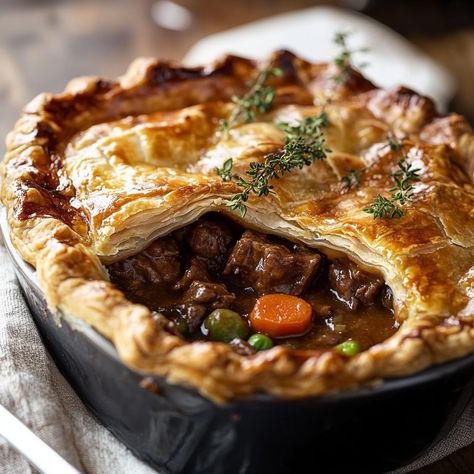 Delicious and Easy Beef Pot Pie Recipe Best Beef Pot Pie, Irish Pot Pie, Short Rib Pot Pie, Beef Pot Pie Recipe Easy, Pork Pot Pie, Mushroom Pot Pie, Beef Pot Pie Recipe, Mousse Recipes Easy, Beef Pot Pie