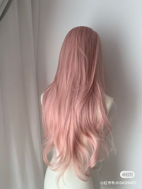 Light Pink Hair Pale Skin, Colourful Hair Aesthetic, Crystal Pink Hair, Ice Pink Hair, Milk Tea Pink Hair Color, Best Hair Colours For Pale Skin, Dusky Pink Hair, Milk Pink Hair, Long Pastel Pink Hair