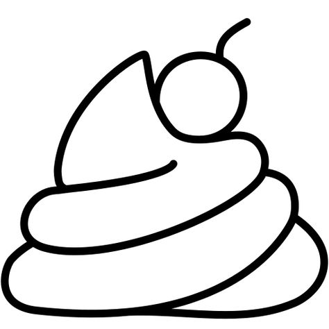 Whipped Cream Drawing, Cream Drawing, Cafe Icon, Whip Cream, Design Brochure, Search Icon, Free Icon, More Icon, Icon Pack