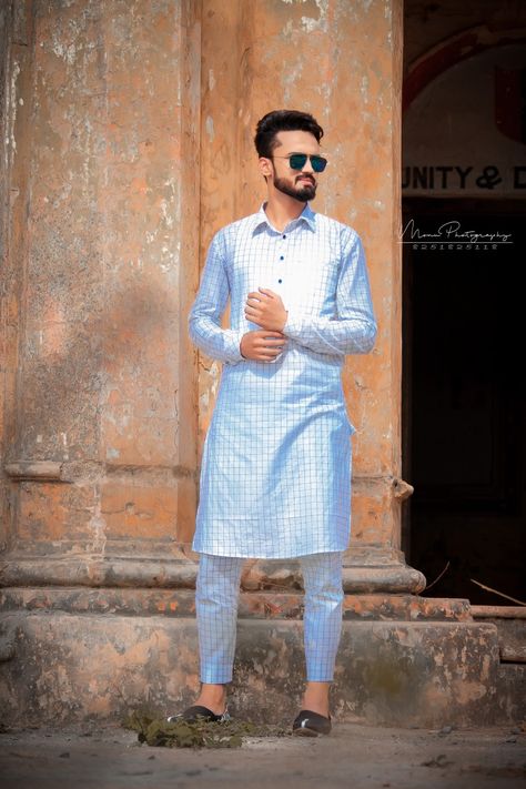 Check kurta shabaz design Phatani Kurta For Men, Punjabi Kurta Pajama Men, Kurta Pajama Design, Kurta Pajama Punjabi, Muslim Men Clothing, Pajama Design, Mens Indian Wear, Punjabi Style, Boys Kurta Design