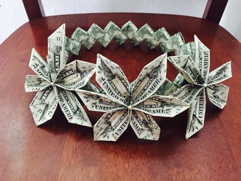 Guam Money Crown Money Crown Diy, Money Crown Diy How To Make, Money Crown Graduation, Money Headband, Money Crowns, Crown Money, Money Crown, Candy Leis, Money Lei Diy