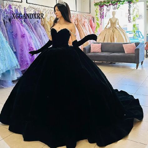 203.9US $ 20% OFF|New In Velvet Quinceanera Dresses 2024 Black Green Burgunday Sweet 15 16 Girls Brithday Party Gown Puffy Princess Long Evening| |   - AliExpress