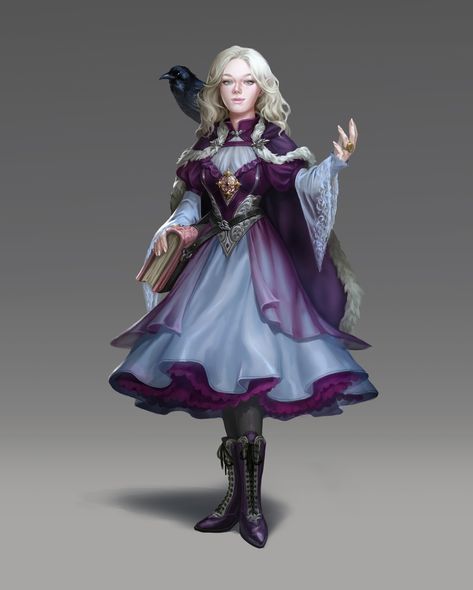 Divination Wizard, Draw A Character, Female Wizard, Dnd Wizard, Character Commission, Fantasy Wizard, Character Design Girl, D&d Dungeons And Dragons, Women Art