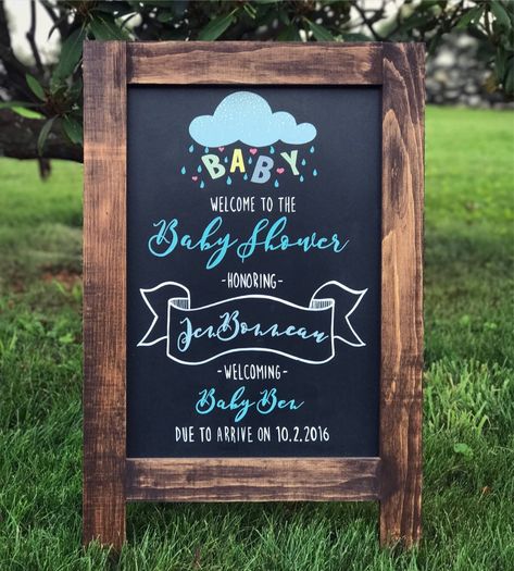 SimpleMatilda Baby Shower Chalkboard Sign, Shower Chalkboard Sign, Westerly Rhode Island, Baby Shower Chalkboard, Chalkboard Easel, Chalkboard Baby, Chalk Sign, Rustic Baby Shower, Chalkboard Sign