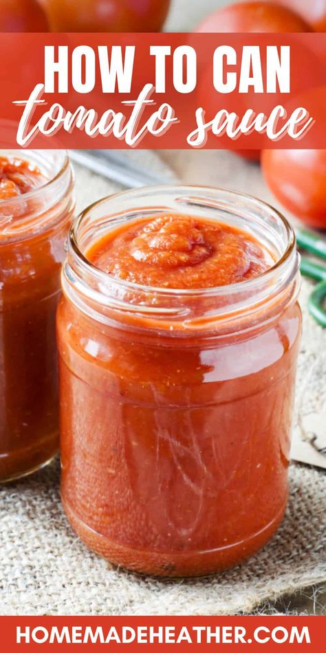 How to Can Tomato Sauce How To Can Tomato Sauce, Pasta Sauce For Canning, Best Tomato Pasta Sauce, Canning Pasta Sauce, Can Tomato Sauce, Fresh Tomato Pasta, Sustainable Homestead, Canning 101, Homemade Salsa Recipe