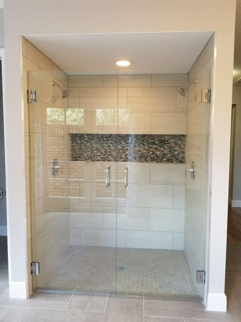 Double glass doors - JV Shower Doors and More Glass Shower Tub, Glass Shower Door Cleaner, Swinging Shower Door, Cleaning Shower Glass, Clean Shower Doors, Tub Enclosures, Glass Shower Doors Frameless, Medford Oregon, Double Glass Doors