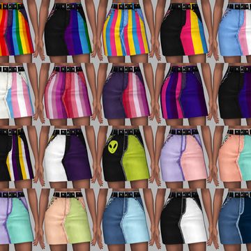 🌈🧡💛💚RAINBOW COLLECTION💙💜🤎🌈 | Saurus on Patreon Sims 4 Cc Pride Clothes, Ts4 Alien Clothes Cc, Sims 4 Cc Goblincore, Sims 2 Alien Cc, Sims 4 Cc Kidcore, Sims 4 Kidcore, Kidcore Clothes, Pride Ideas, Sims Lookbook