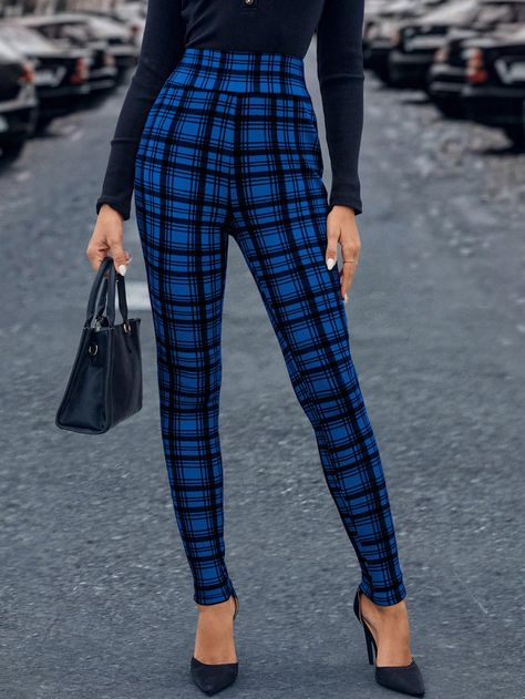 SHEIN Essnce Women's Plaid High-Waisted LeggingsI discovered amazing products on SHEIN.com, come check them out! Women Leggings, Kids Sleepwear, Tight Leggings, Womens Plaid, High Waisted Leggings, Amazing Products, Fashion Online Shop, Women's Leggings, All Fashion