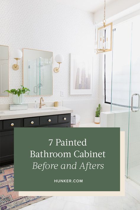 Grey Bathroom Paint, Bathroom Cabinet Makeover, Bathroom Cabinet Colors, Grey Bathroom Cabinets, Small Bathroom Paint, Painted Vanity Bathroom, Painting Bathroom Cabinets, Painted Bathroom, Bathroom Vanity Makeover