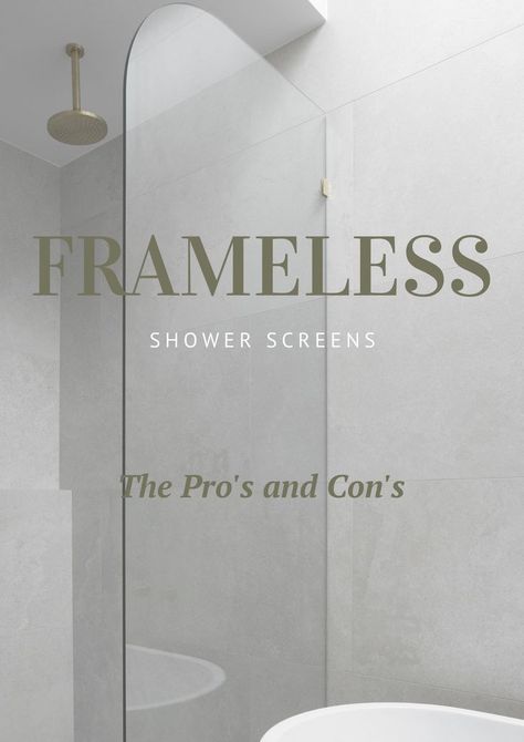 Are you looking for the Pro’s and Cons of a Frameless Shower Screen for your next bathroom renovation? Then you have come to the right place. The shower will most often be the biggest part of your room, now that’s not me saying we are all putting on too much weight (insert laughing) it’s more to do with the need of having adequate falls for drainage and comfortability. So with that in mind its important to pick the right shower screen to suit the look and effect you’re going for. Click The Image Frameless Shower Screen, Shower Screens, Small Bathroom Renovations, Love Challenge, Frameless Shower, Shower Screen, Not Me, Pros And Cons, Bathroom Renovations