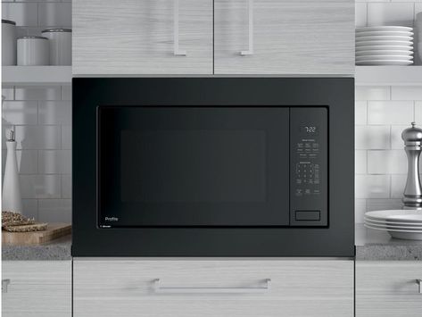 The Best Built-In Microwaves Built In Microwave Oven, White Microwave, Convection Cooking, Built In Cabinet, Microwave In Kitchen, Black Shelves, Range Microwave, Built In Microwave, Best Build