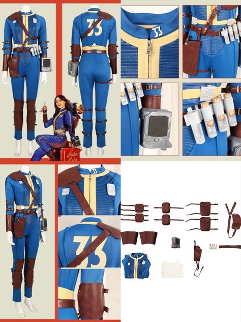 Fallout 4 Outfit Ideas, Lucy Fallout Costume, Diy Fallout Costume, Fallout Cosplay Women, Fallout Outfits, Lucy Fallout, Fallout Decor, Vault Suit, Fallout Character