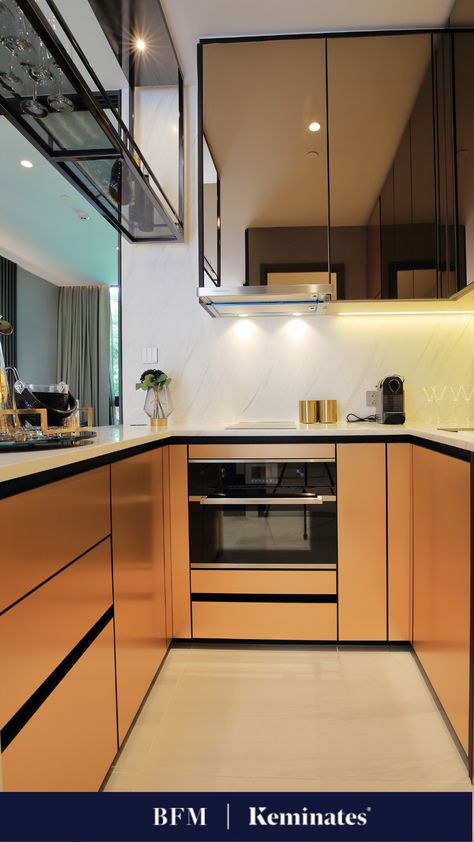 Decorate your kitchen with HPL Keminates color Bronze Wire, enchance luxury look for your Kitchen! Hpl Kitchen Colors, Hpl Kitchen, Bronze Kitchen, Luxury Look, Color Bronze, Kitchen Colors, Bronze Color, Kitchen Cabinets, Color