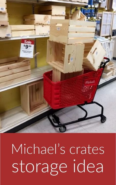 Nursery Crate Storage, Storage Boxes Ideas Wood, Crates For Shoe Storage, Using Crates For Shelves, Using Crates For Storage, Plastic Crates Ideas Diy Storage, Gift Bag Storage Ideas Diy, Wood Crate Shelves On Wall Bathroom, School Book Storage Ideas