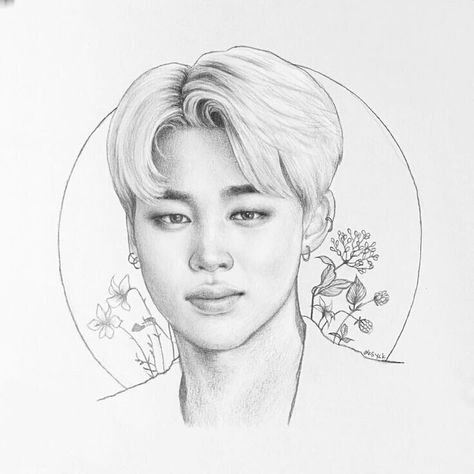 hermoso!!! Bts Art, Jimin Fanart, Kpop Drawings, Sketch Inspiration, Fan Art Drawing, Bts Drawings, Bts Chibi, A Pencil, Drawing Tutorials